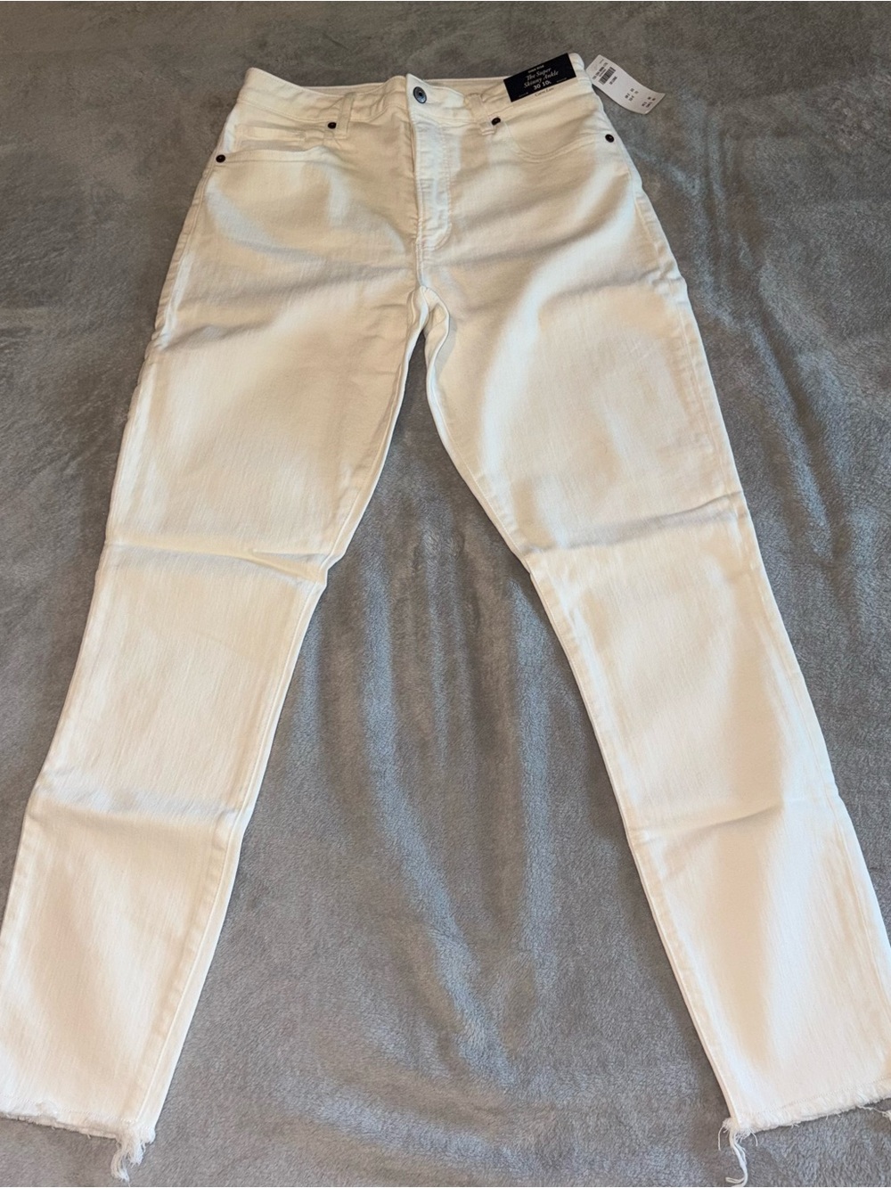 Abercrombie & Fitch Curve Love High-Rise Skinny White Women's Jeans
